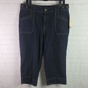 Coldwater Creek Ivy Denim Stitch Cropped Pants